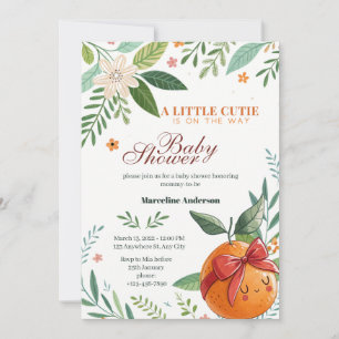 Invitación Pequeña Cuti está en camino Toronja Coqueta
