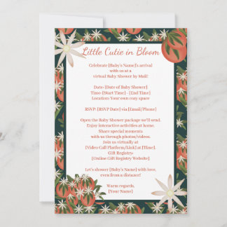 Invitación Pequeña Cutie Clementine Shower Por Distancia