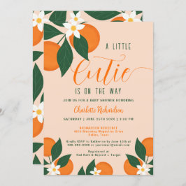 Invitación Pequeña Cutie En El Camino Del Naranja De Citrus B