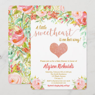 Invitación Pequeña Día de San Valentín de bebé