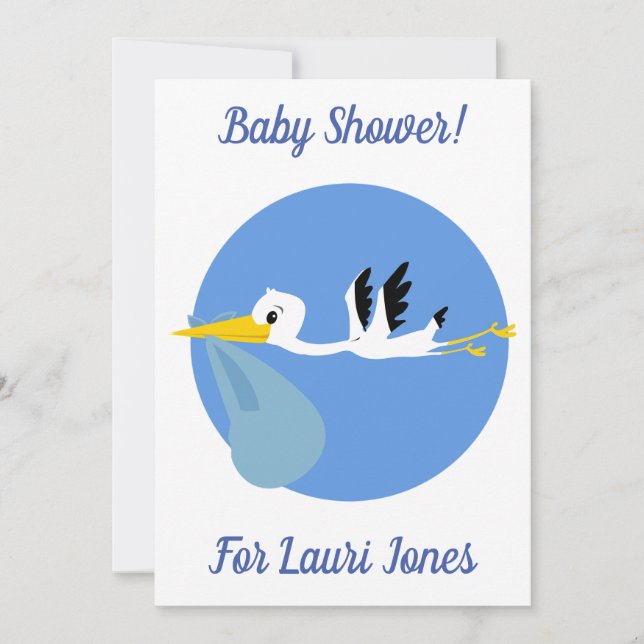 Invitación Pequeña ducha de bebé a precios razonables (Anverso)