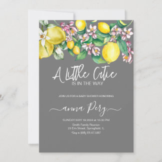 Invitación pequeña ducha de bebé cutáneo