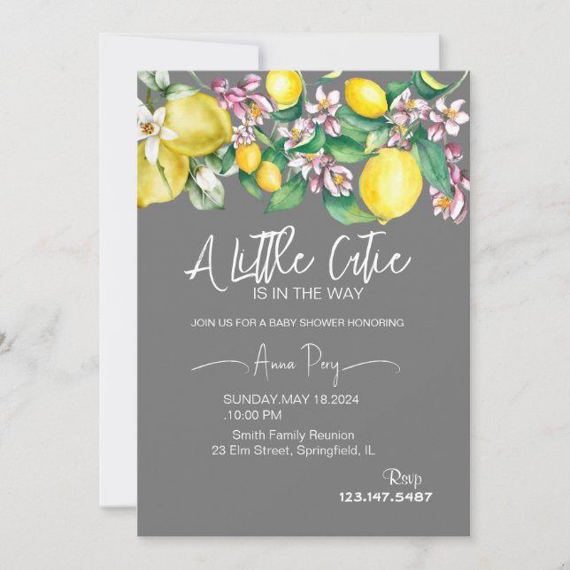 Invitación pequeña ducha de bebé cutáneo (Anverso)