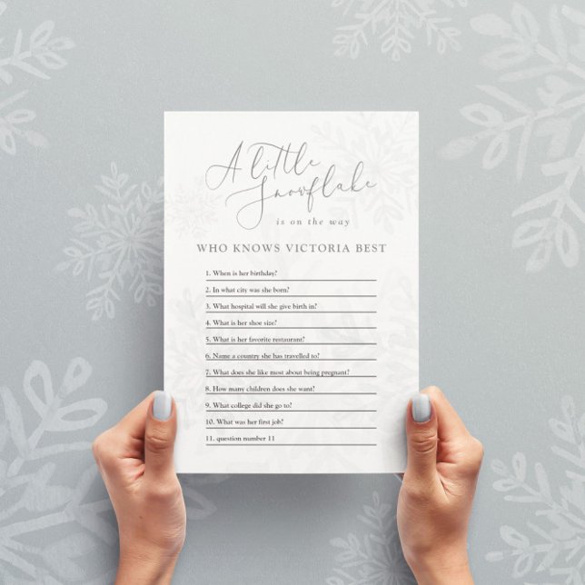 Invitación pequeña ducha de bebé de invierno con copos de nie (Subido por el creador)