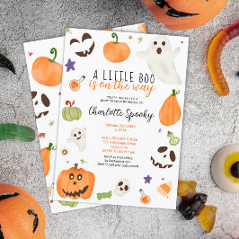 Invitación Pequeña ducha de bebé en Halloween neutra