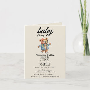 Invitación Pequeña ducha de peluche