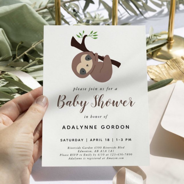 Invitación Pequeña espuma Baby Shower Boy Adorable Animal (Subido por el creador)