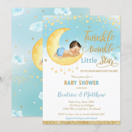 Invitación Pequeña estrella boba niño de Baby Shower