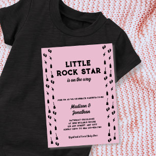 Invitación Pequeña Estrella de Rock Guitarra Rock N Roll Baby