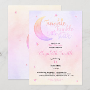 Invitación Pequeña estrella de Twinkle, nena