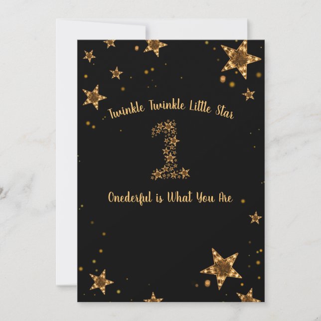 Invitación Pequeña estrella de Twinkle Twinkle, maravilloso c (Anverso)