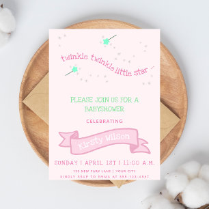 Invitación Pequeña estrella Twinkle   Bebé