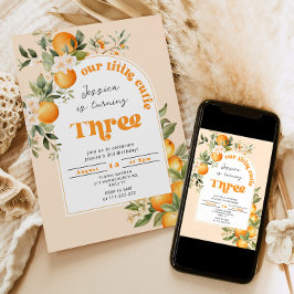 Invitación Pequeña fiesta de 3 años