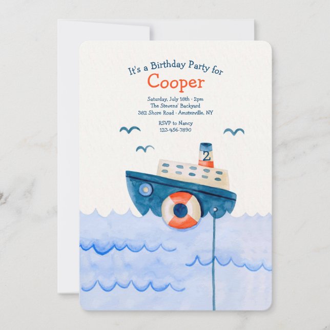 Invitación Pequeña fiesta de cumpleaños (Anverso)
