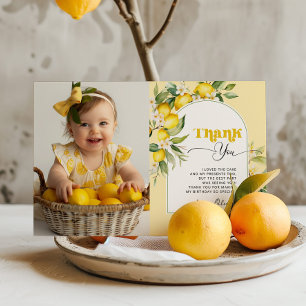 Invitación Pequeña fiesta de cumpleaños Cutie limón foto grac