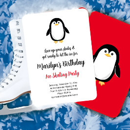 Invitación Pequeña fiesta de cumpleaños de pingüino