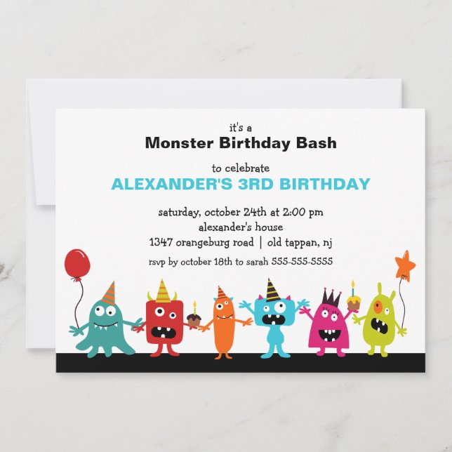 Invitación Pequeña fiesta de cumpleaños LINDA del golpe del (Anverso)
