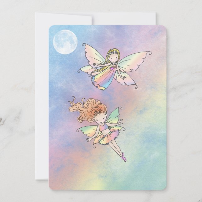 Invitación Pequeña fiesta de cumpleaños para Chicas (Anverso)