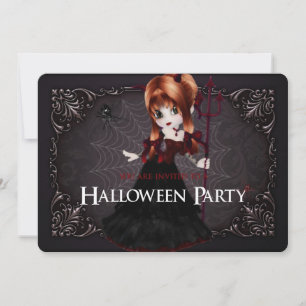 Invitación Pequeña fiesta de fantasía de halloween invitada 3