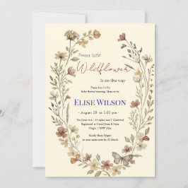 Invitación Pequeña flor silvestre dulce en camino