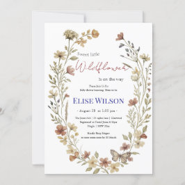 Invitación Pequeña flor silvestre dulce en camino