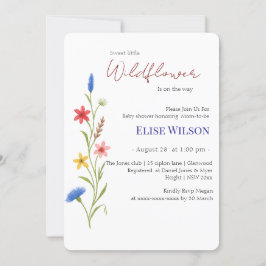 Invitación Pequeña flor silvestre dulce en camino