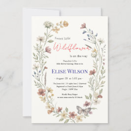 Invitación Pequeña flor silvestre dulce en camino