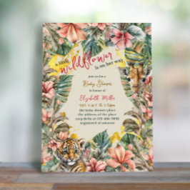 Invitación Pequeña flor silvestre follaje ruso