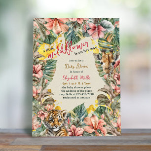 Invitación Pequeña flor silvestre follaje ruso