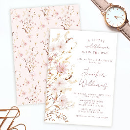 Invitación Pequeña flor silvestre linda bebé ducha