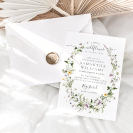 Invitación Pequeña flor silvestre morada Flor bebé niña ducha