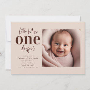 Invitación Pequeña foto de escritura de Miss ONEmaravillosas