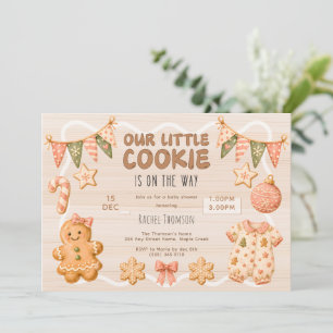 Invitación Pequeña galleta en camino Fiesta de Baby Shower de
