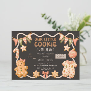 Invitación Pequeña galleta en camino Fiesta de Baby Shower de