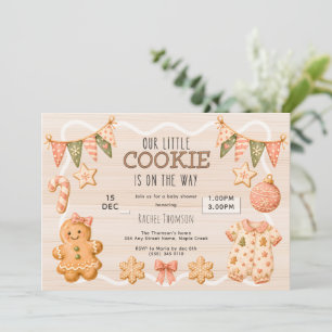 Invitación Pequeña galleta en camino Fiesta de Baby Shower de