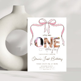 Invitación pequeña incógnita incógnita Maravillosa 1º cumplea