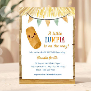 Invitación Pequeña Lumpia en Camino Baby Shower Filipino