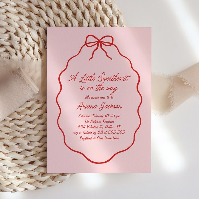 Invitación Pequeña mano de cariño atraída por Valentine Baby  (Subido por el creador)