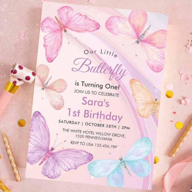 Invitación Pequeña mariposa colorida (Subido por el creador)