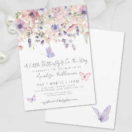 Invitación Pequeña mariposa silvestre Baby Shower
