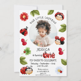 Invitación Pequeña mariquita de cumpleaños foto de Fiesta