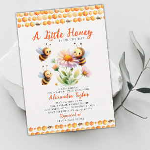 Invitación Pequeña miel de abejas con leche de flores silvest