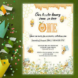 Invitación Pequeña Miel Para Ser Una Flor Silvestre Primer Cu