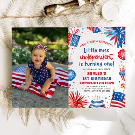 Invitación Pequeña Miss Independiente 4 de Julio