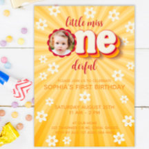 Pequeña Miss OneMaravillosa Foto Daisy Primer Cump