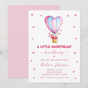 Invitación Pequeña novia Chica de globo aerostático Baby Show