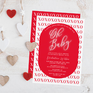 Invitación Pequeña novia en camino a San Valentín Baby Shower
