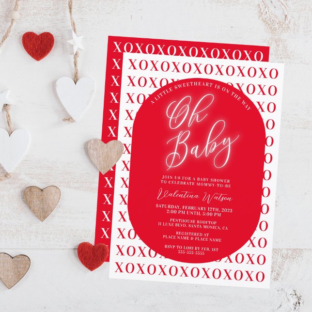 Invitación Pequeña novia en camino a San Valentín Baby Shower (Subido por el creador)