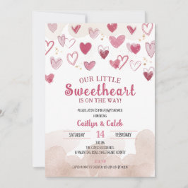 Invitación Pequeña novia en camino, Baby Shower, Cupido