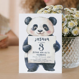 Invitación Pequeña Panda y Fiesta de cumpleaños de niños de R